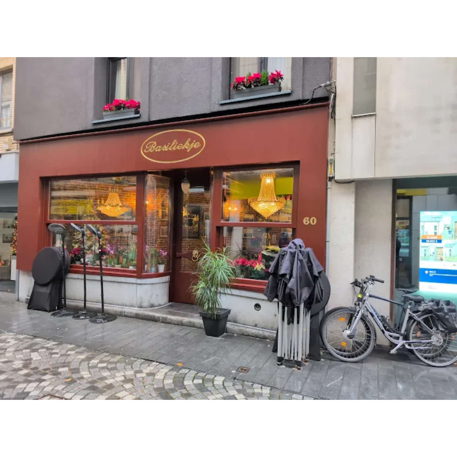Gevel van restaurant Basiliekje in Halle